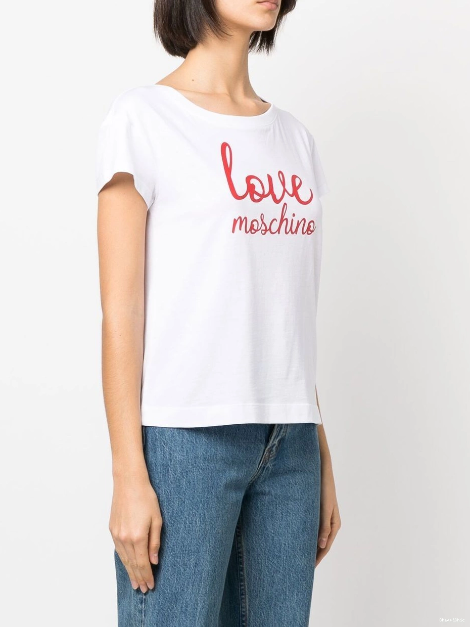 Affordable Moschino Women short-sleeve T-shirt logo-print Love 0403